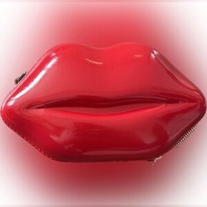 Red Lip-Shaped Purse